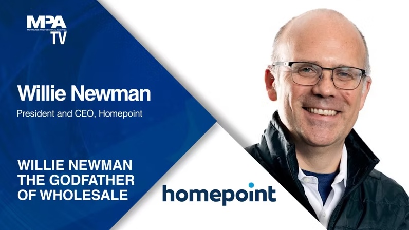 MPA TV interview artwork featuring Willie Newman during his Homepoint tenure