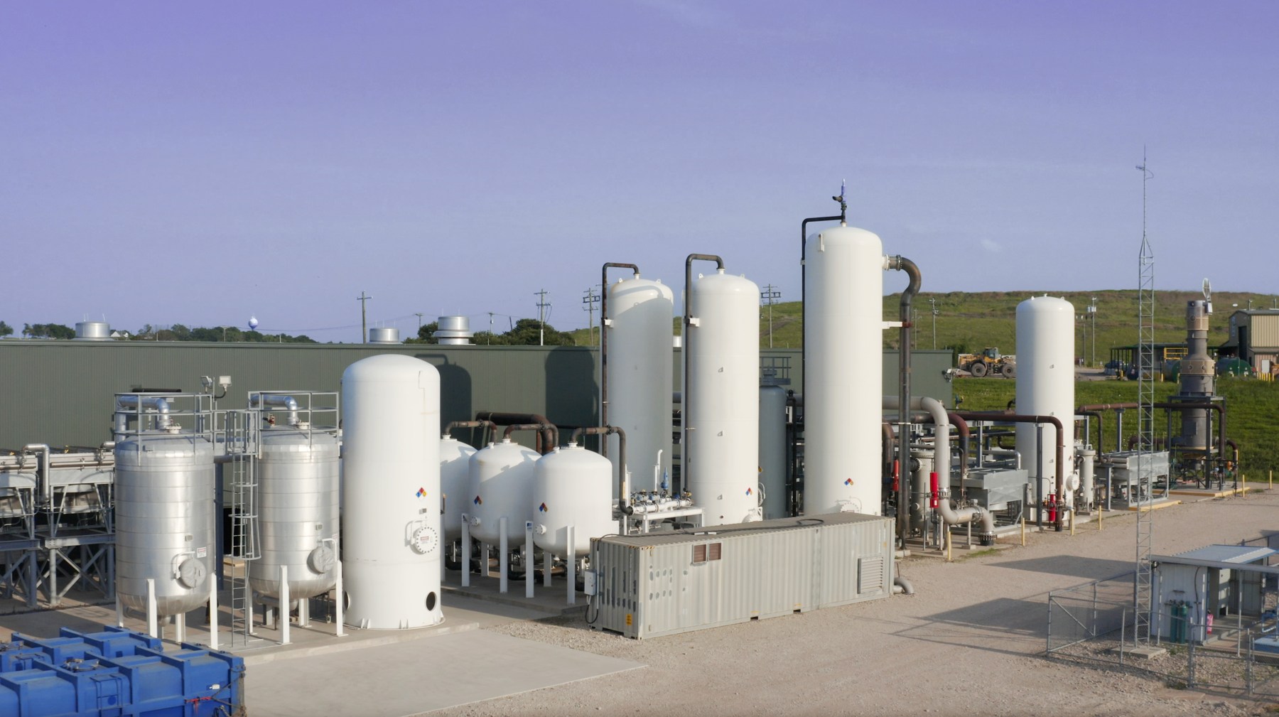 Processing equipment and pipework at a WM renewable natural gas facility