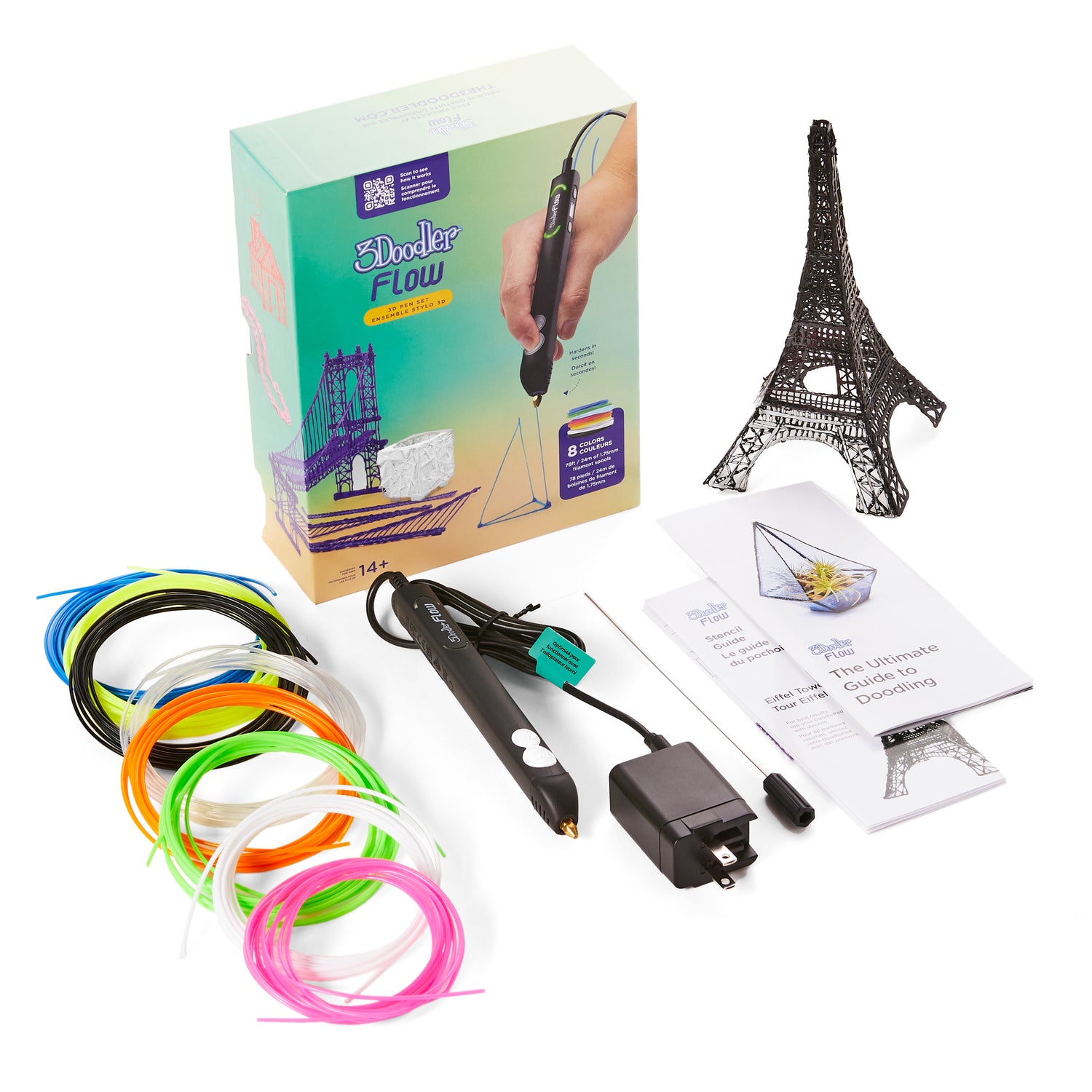 3Doodler Flow pen and spool-based filament system