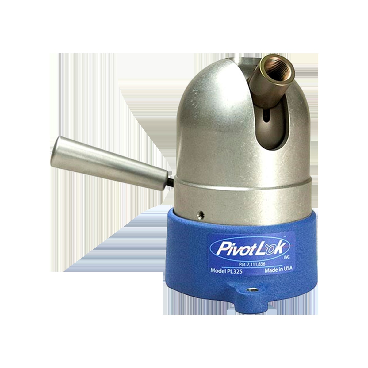 PivotLok metal work positioner with blue base and adjustment handle