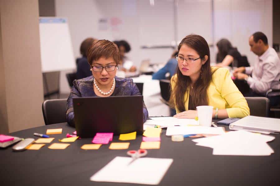 Participants in a Women’s World Banking leadership program