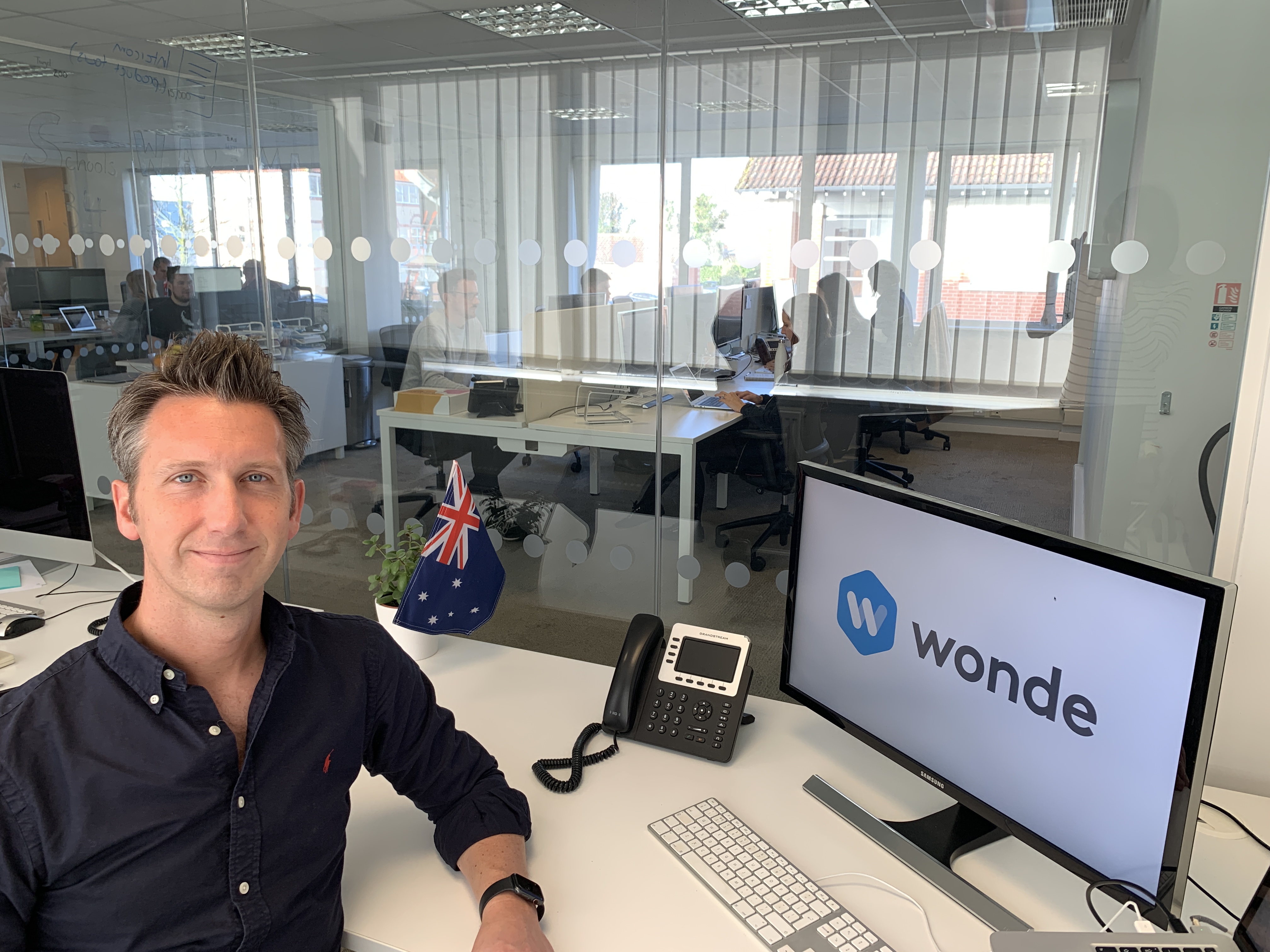 Wonde co-founder Peter Dabrowa, photographed for the 2019 funding announcement