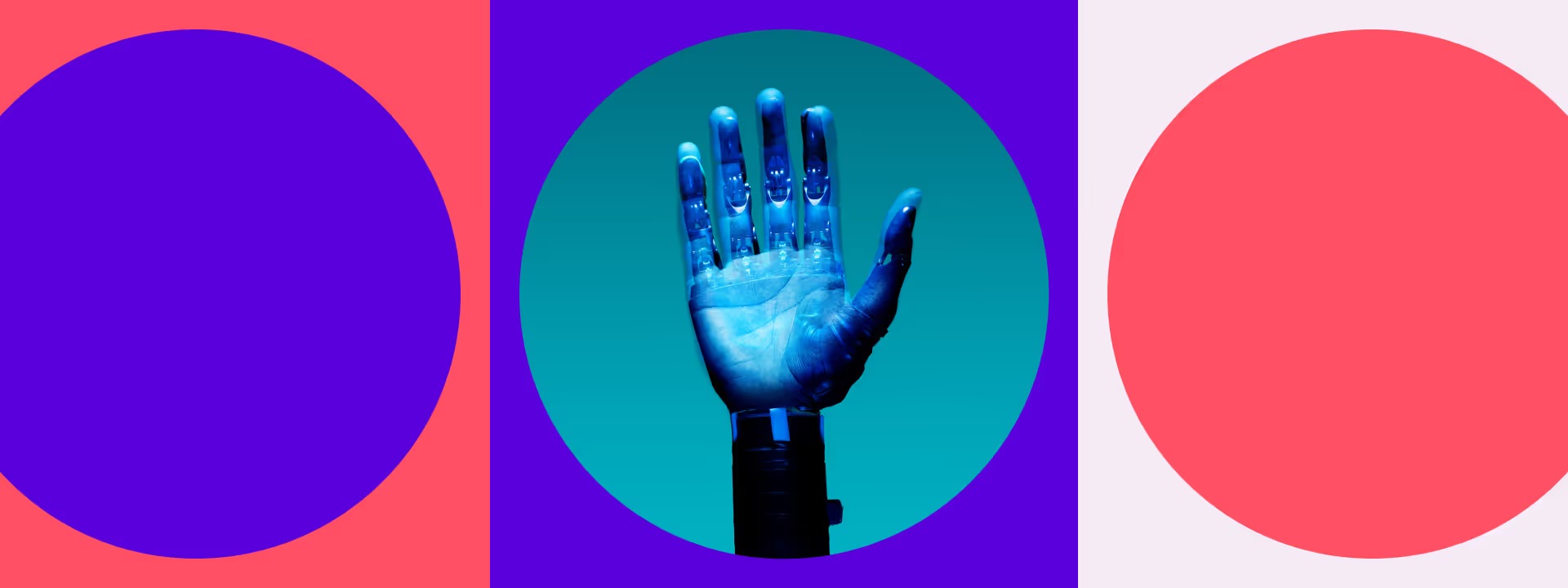 NGP Capital brand artwork combining colorful circles with a robotic hand