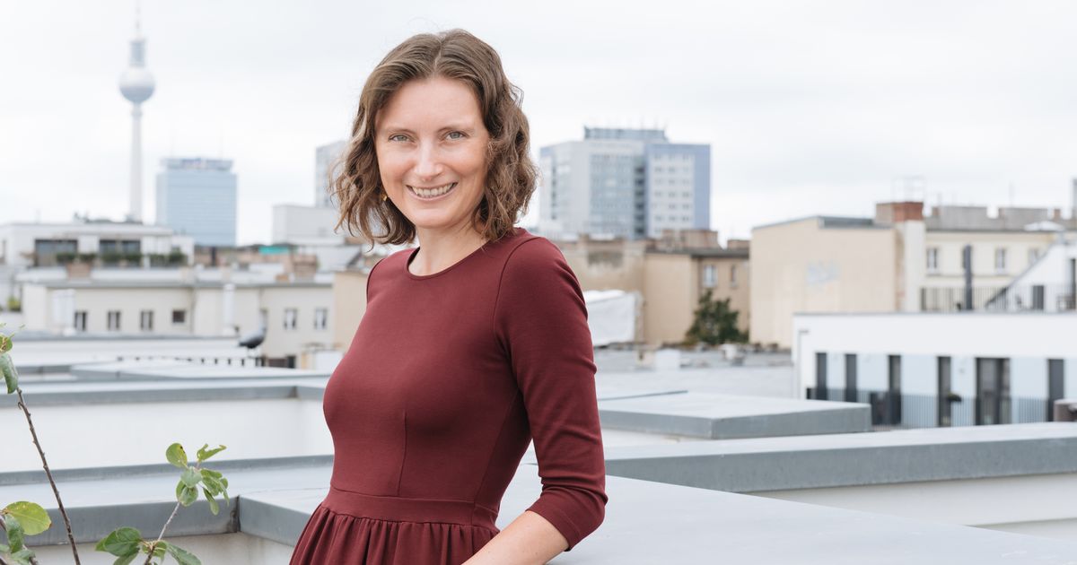 Xata founder and CEO Monica Sarbu standing on a Berlin rooftop