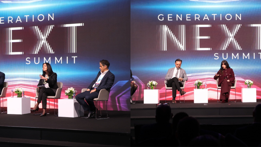 Official composite of two Generation Next Summit panel sessions featuring Gül Erol and Ecem Altıok