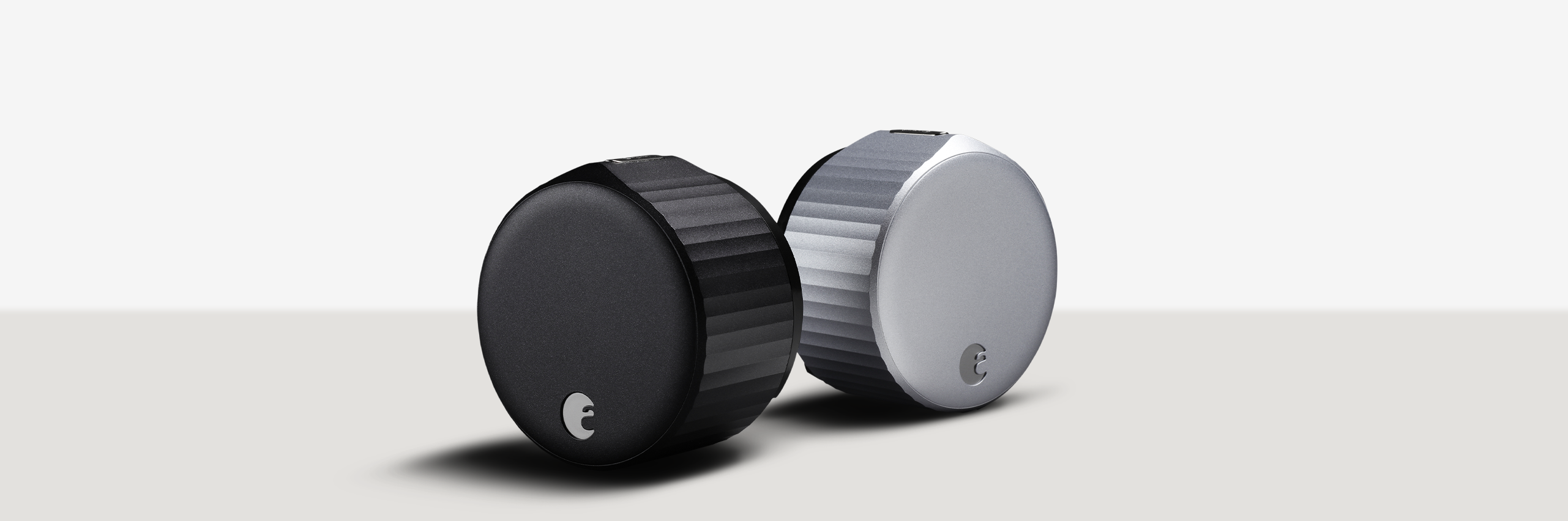 Silver and matte black August Wi-Fi Smart Locks