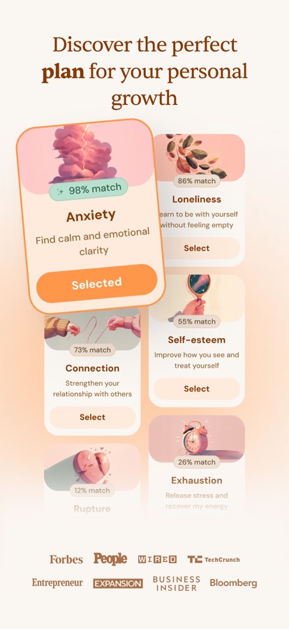 Yana app mood tracking screen