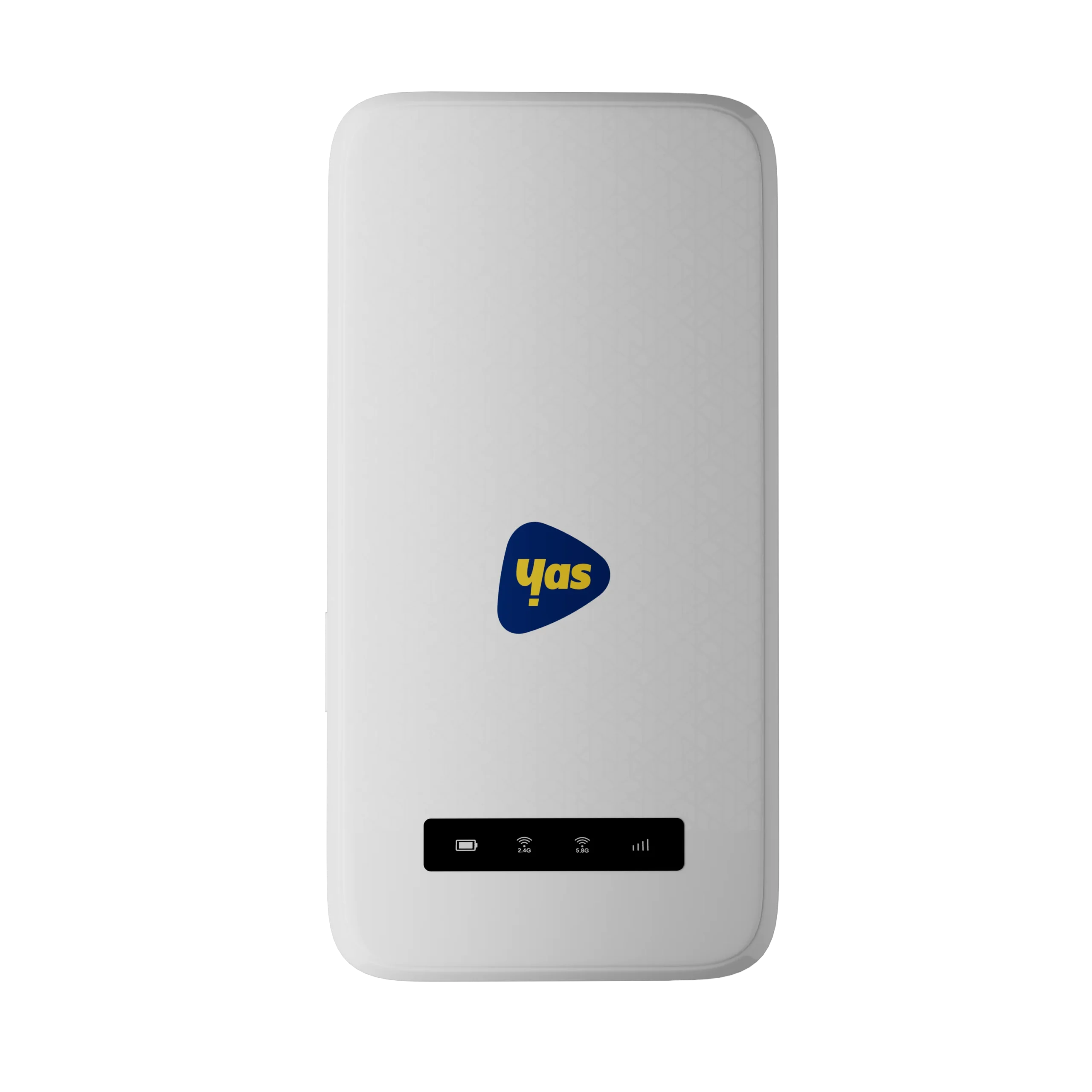 White Yas MiFi 5G portable router with status indicators