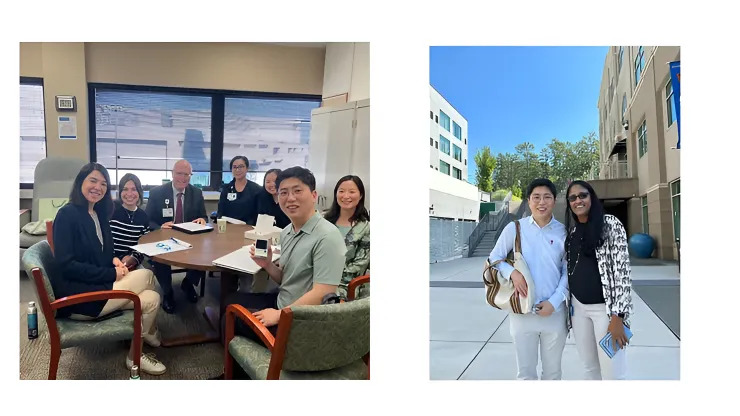 Yeaseul Park and Unghyeon Ko at an Orange Biomed industry event