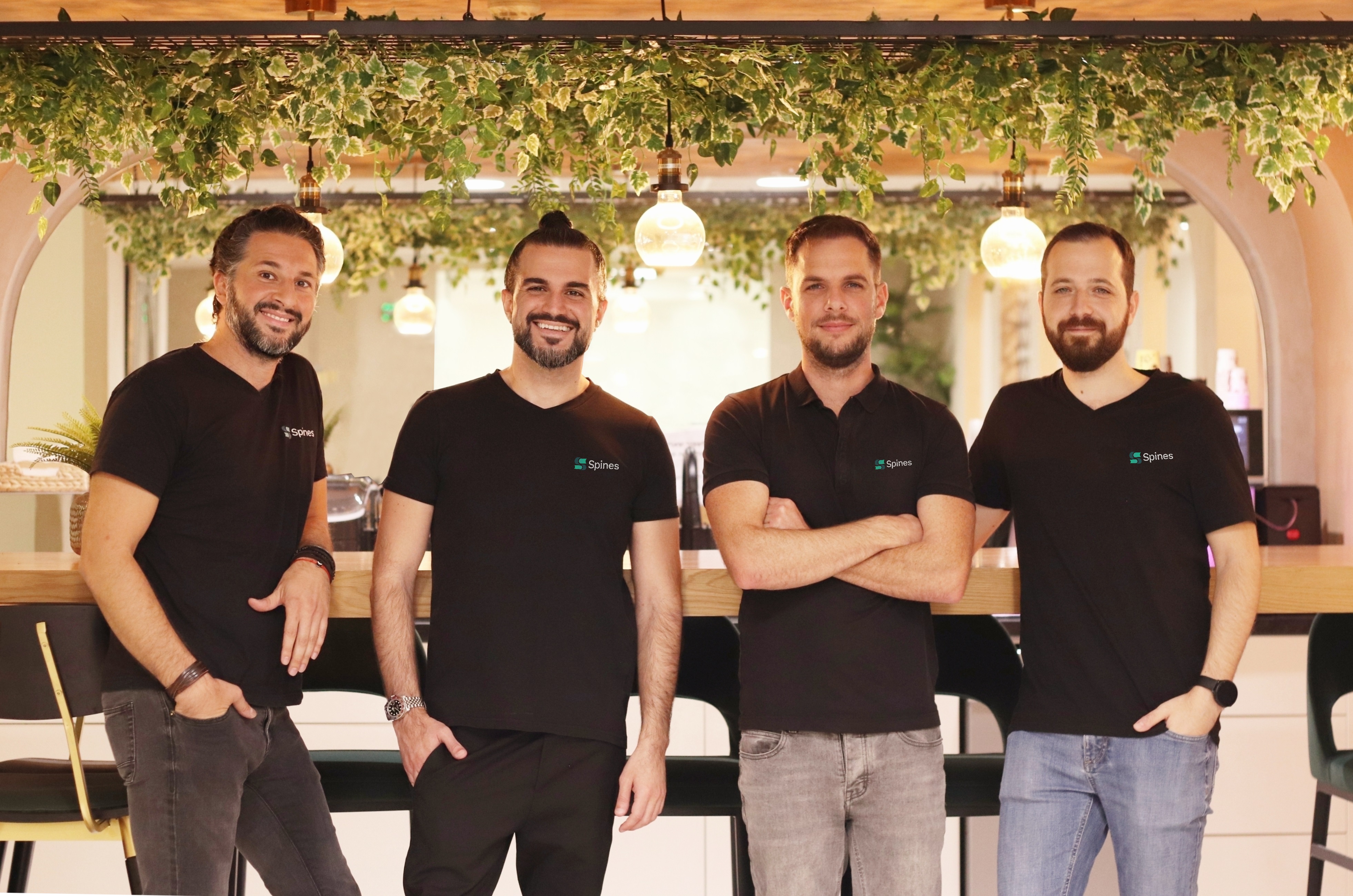 Spines co-founders Lev David, Yehuda Niv, Niv Ovdat and Nir Kenner standing together