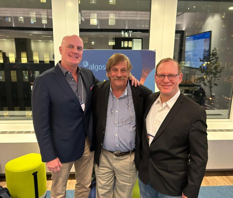 Yuval Baron, at right, with two attendees at an AlgoCity NYC customer meetup