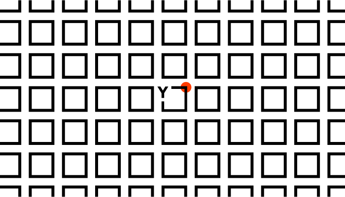 Yuzu Health logo - a Y mark with an orange dot on a grid