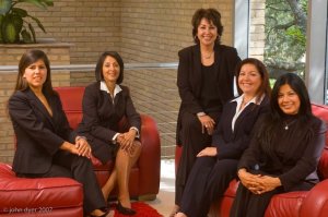 The five founding members of the Latina Agency Alliance, with Yvonne Bonnie Garcia standing at center