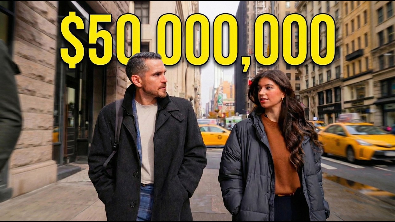 Zach Garippa walking in New York with The Science of Scaling presenter, in the film's promotional image