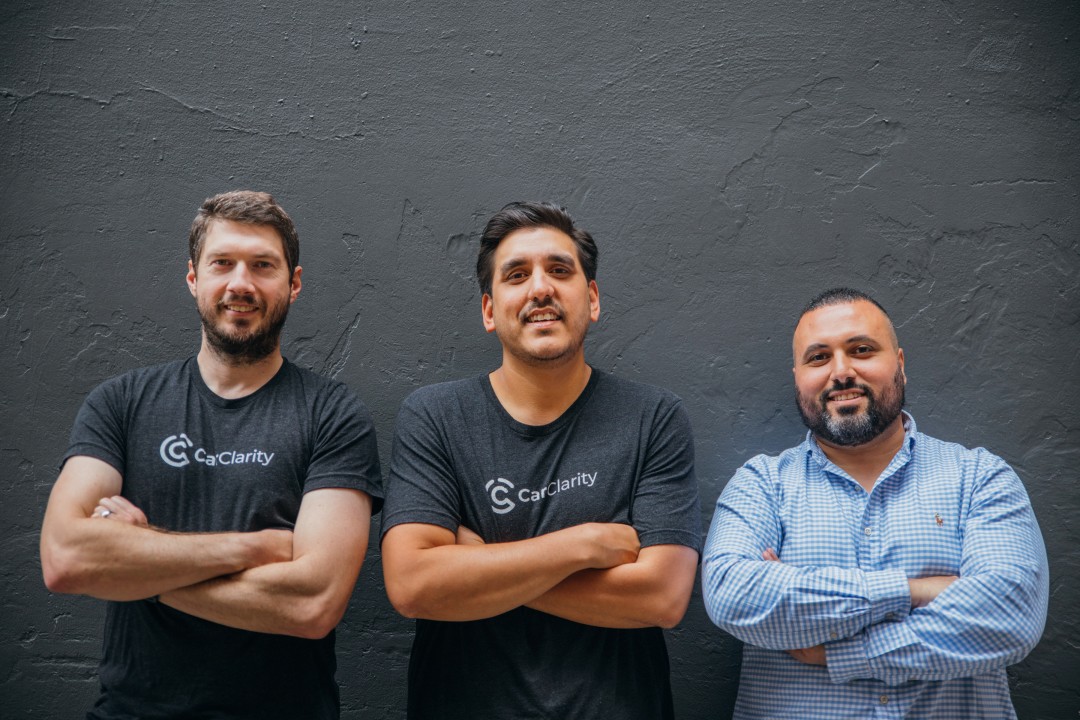 CarClarity founders Luke Scott, Zaheer Jappie and David Fahim standing together