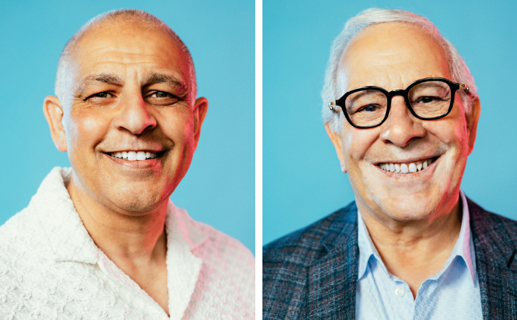 Side-by-side photographs of Aiman El-Ramly on the left and Zak El-Ramly on the right