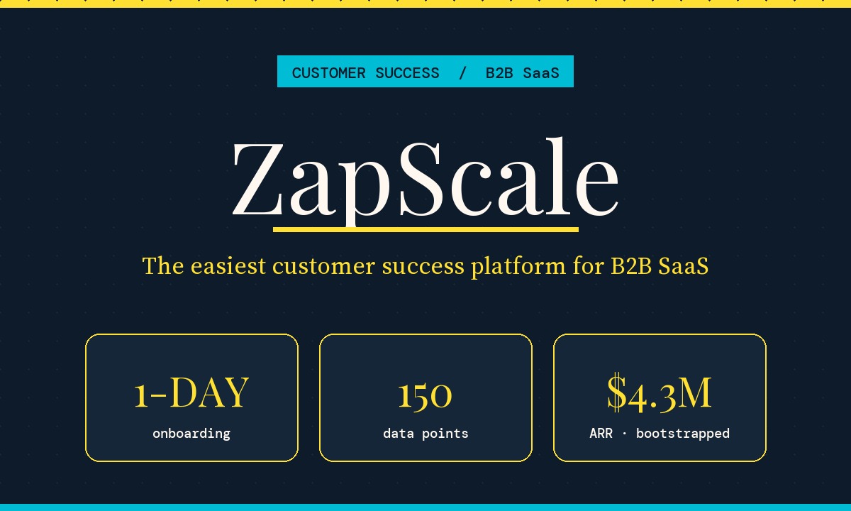 ZapScale Wants Your Customer Success Team Live Before Lunch