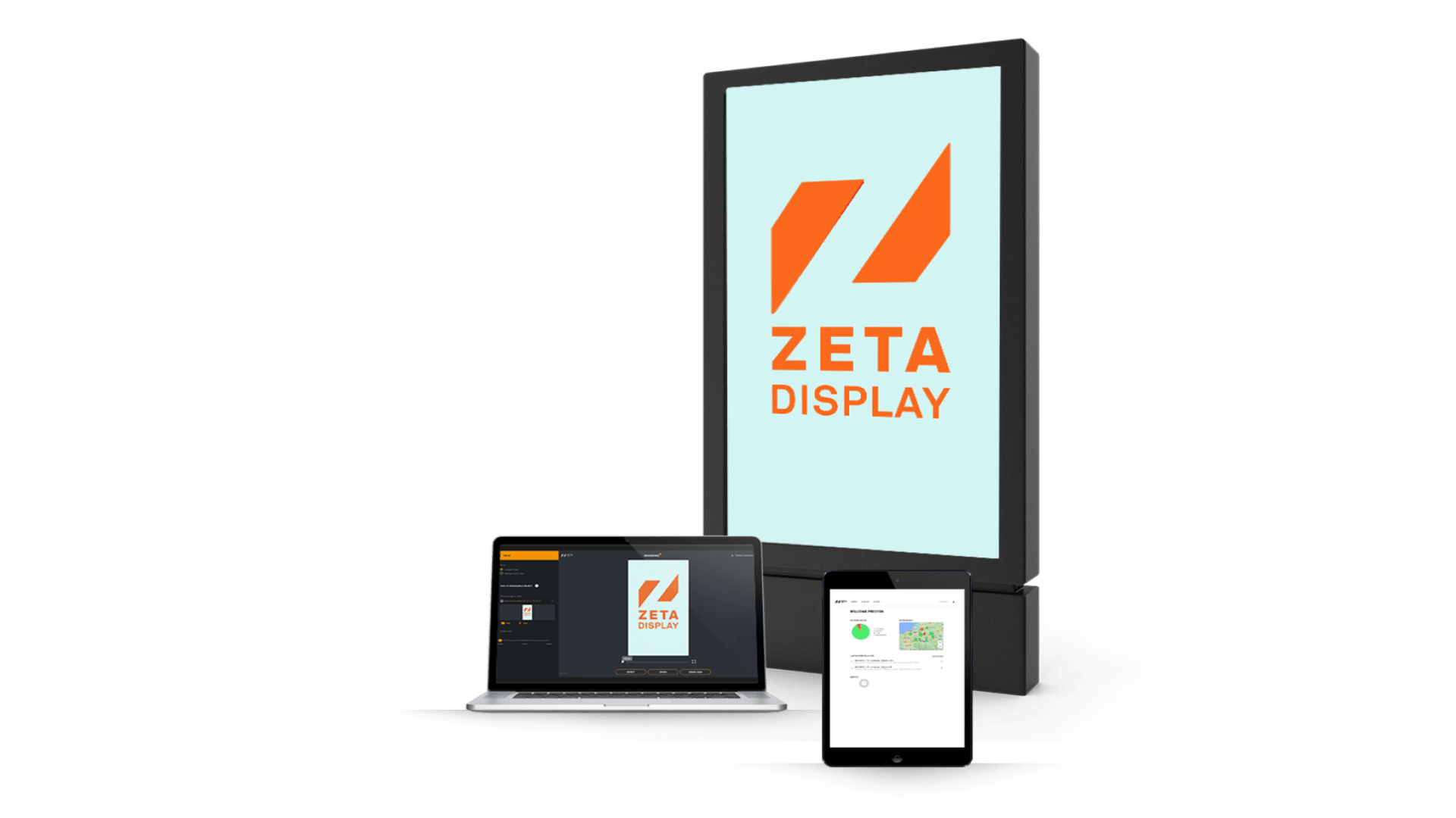 Engage Suite product illustration showing software across devices