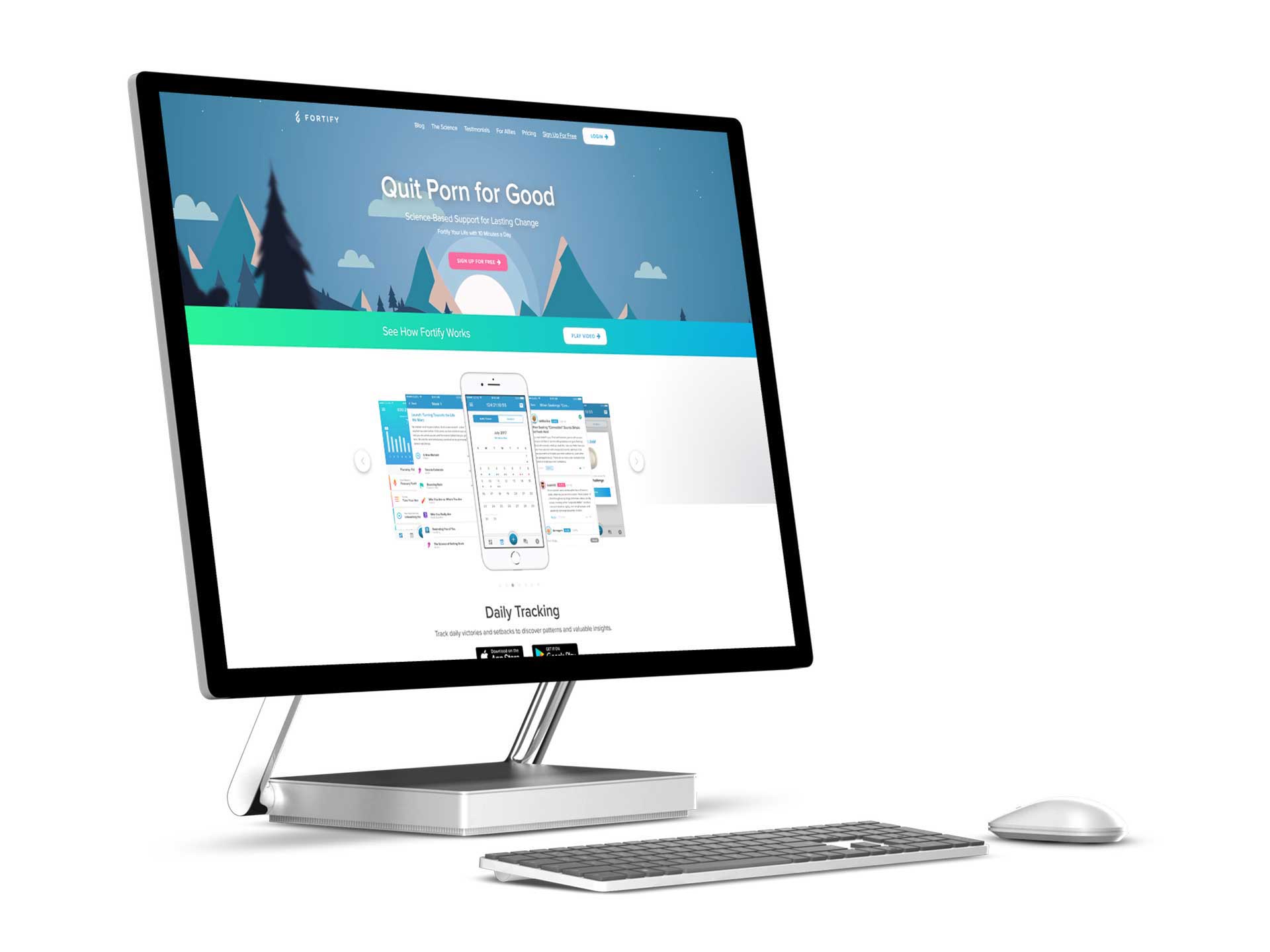 Fortify website and mobile interface shown in Zibtek’s project portfolio