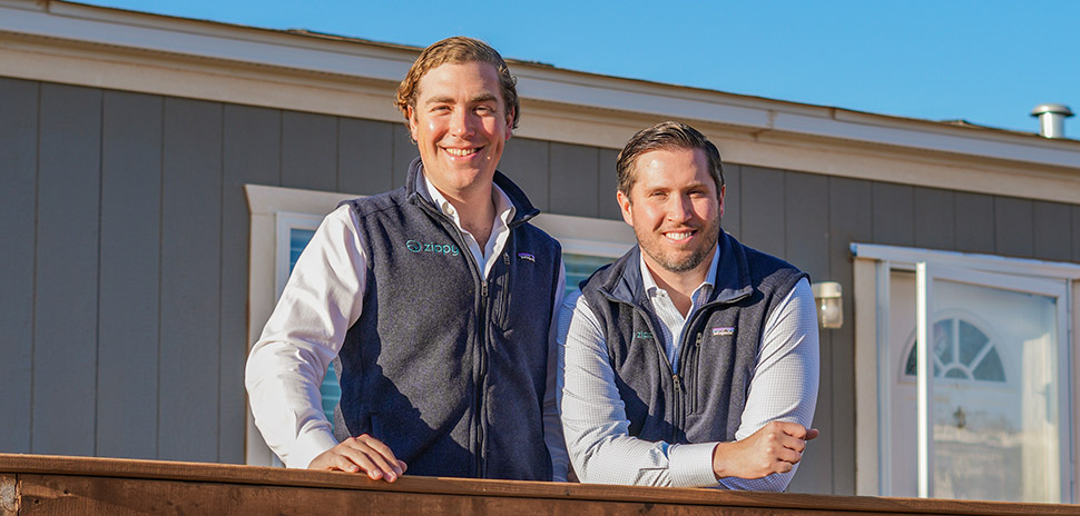 Zippy co-founders Ben Halliday, left, and Jordan Bucy