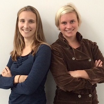 Marta Higuera on the left and Zoe Pointon on the right, standing together