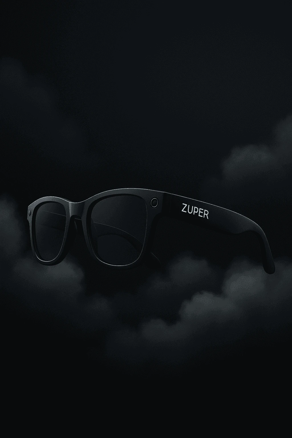 Black Zuper Glass smart glasses with a built-in camera